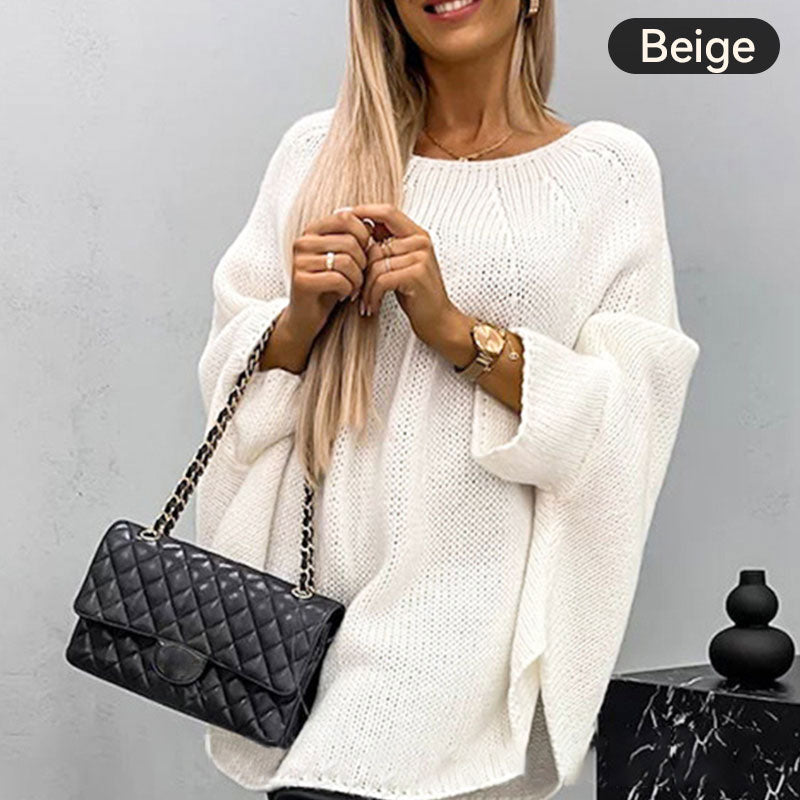 💝Elegancki sweter damski z dzianiny z pelerynką