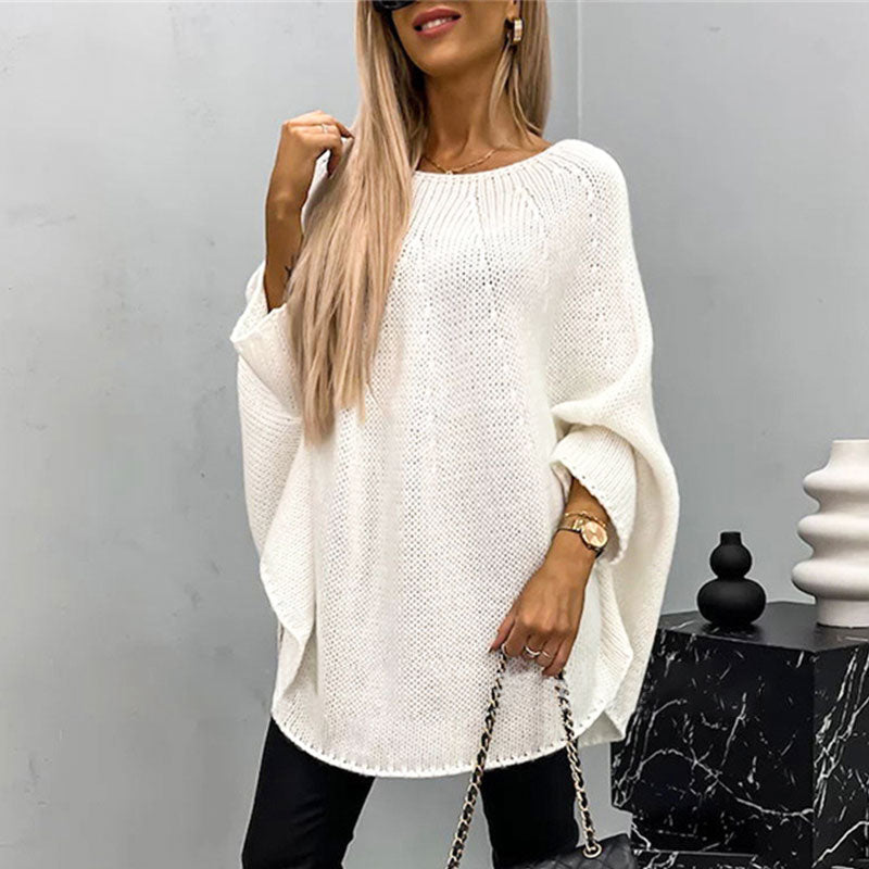 💝Elegancki sweter damski z dzianiny z pelerynką