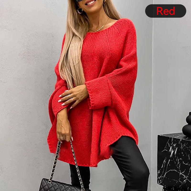 💝Elegancki sweter damski z dzianiny z pelerynką